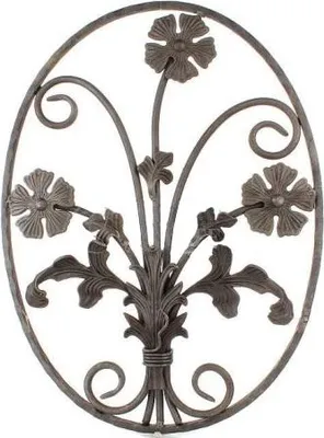 Produktbild von LogistSystem - Schmiedeeisen Ornament Eisen geschmiedet 670x510mm - z.B. als Element für Fenstergitter - Geländer - Zaun - Tor - Rosetten - Gitter 13.231