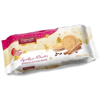 Zdjęcie produktu dla Coppenrath podwójne herbatniki speculoos z pikantnym kremem speculoos 200g