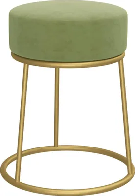 Produktbild von Runder Hocker Senfgrün Samt