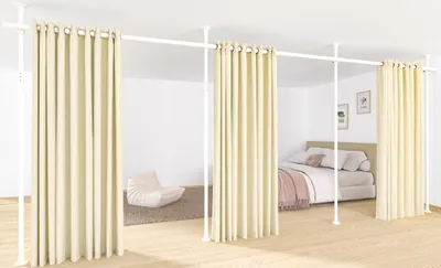 3-teiliger Raumteiler Paraventrahmen, verstellbar, 420x317 cm