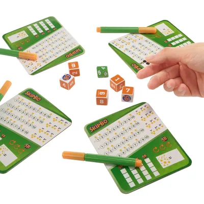 Produktbild von Mattel Games SKIP-BO Würfelspiel, Gesellschaftsspiel, Familienspiel