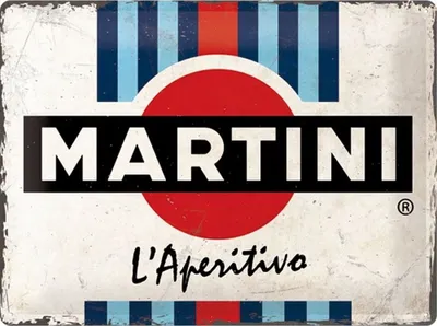 Produktbild von Nostalgic-Art - Blechschild 30 x 40 cm - Martini - L'Aperitivo Racing Stripes