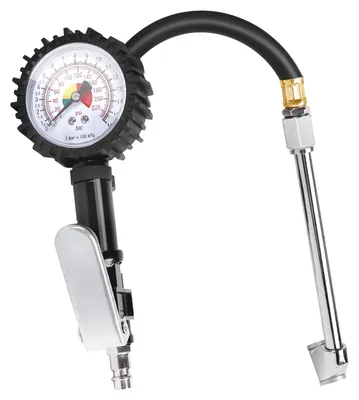 Productafbeelding van Bandenpomp - Bandenspanningsmeter - Meetbereik 220 PSI - Voor auto, motor en fiets