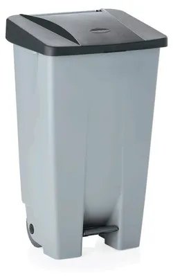 Produktbild von 2x Tretabfallbehälter mit 2 Rollen 120 l