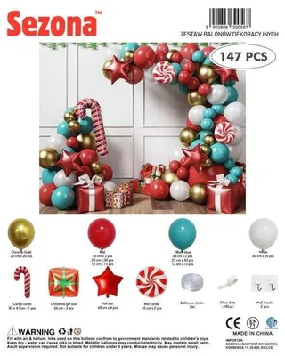 Produktbild von Weihnachtsballons, 147 Stück