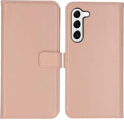 Zdjęcie produktu dla Selencia Genuine Leather Bookcase dla Samsung Galaxy S23 - różowy