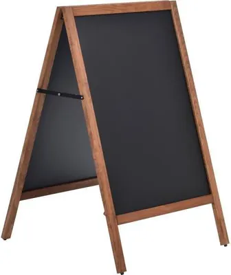 Produktbild von Kundenstopper Multi dunkles Holz A2