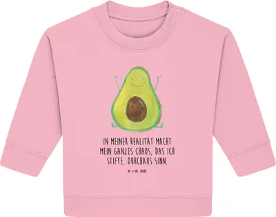 Produktbild von Mr. & Mrs. Panda Organic Baby Pullover Avocado Glücklich 6. - 12. Monat - Baumwolle Pink - Geschenk, Chaos, Chaotisch, Bullover, Freude