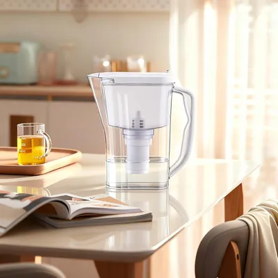 Produktbild von Homelody Wasserfilter Wasserfilter Wasserfilter-Kanne 2,5L weiß inkl. 1 Filterkartuschen