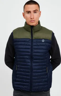 Produktbild von BLEND BHKaliko Herren Weste Steppweste Outdoor Weste leicht wattiert mit Stehkragen