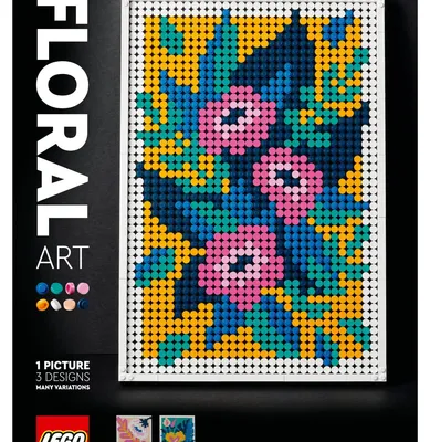 Image de LEGO 31207 ART Art floral, set de décoration florale 3 en 1, set de bricolage