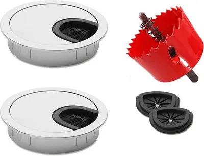 Produktbild von Famanu Kabeldurchführung 60 mm - 2 Stück mit Lochsäge