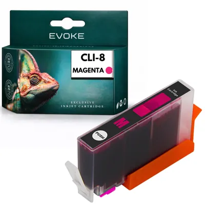 Image de Cartouches d'encre compatibles pour imprimante Canon CLI8 0622B Magenta, 14 ml, compatibles avec les modèles PIXMA IP3300, IP3500, IP4200, IP4200X et IP4303, Image générée par une IA