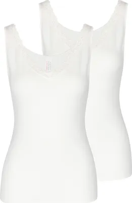 Produktbild von Nina von C. 2er Pack Cosy Unterhemd / Top Spitze am Dekolleté , Weich, anschmiegsam und hautfreundlich, Ressourcenschonendes Material