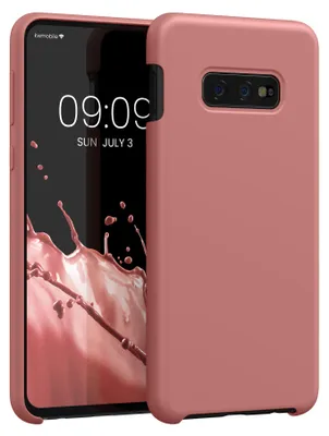 Produktbild von kwmobile Handyhülle für Samsung Galaxy S10e Hülle - Case Silikon - Kabelloses Laden - Schutzhülle Cover in Winter Rose