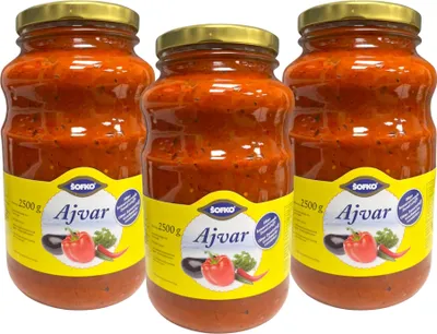 Produktbild von SOFKO Ajvar mild 3x 2.5kg Paprikagemüsezubereitung Paste Aufstrich