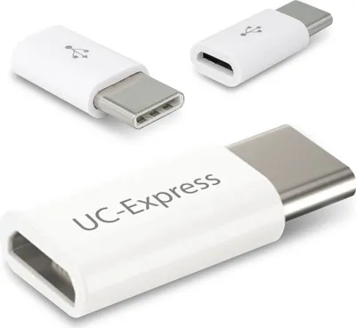 Produktbild von 3x Micro USB Adapter  USB C Typ C Stecker wandelt USB 2.0 Typ B zu USB 3.1 Typ C