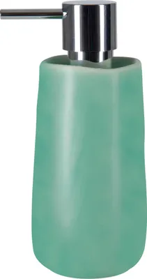 Produktbild von Spirella Seifenspender Sina mit Edelstahlpumpe Flüssigseifen-Spender Porzellan 350ml Langliebig und Robust Grün