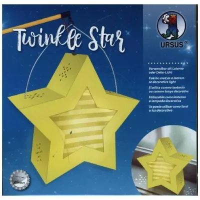 Produktbild von URSUS Laternen-Bastelset "Twinkle Star" 4 Teile Gelb