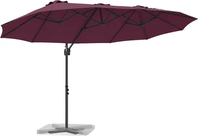 Produktbild von vidaXL Sonnenschirm Bordeauxrot 372 x 198 x 243 cm