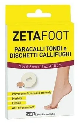 Immagine prodotto di Zetafoot Paracallo Tondo 9 Pezzi + Dischetto Callifugo 15 Pezzi
