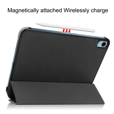 Produktbild von Case2go - Hülle kompatibel mit Apple iPad 11 (2025) A16 / Apple iPad 10.9 (2022) - Mit AutoWake-Funktion - Kunstleder  Tablet Case Schutzhülle - Schwarz