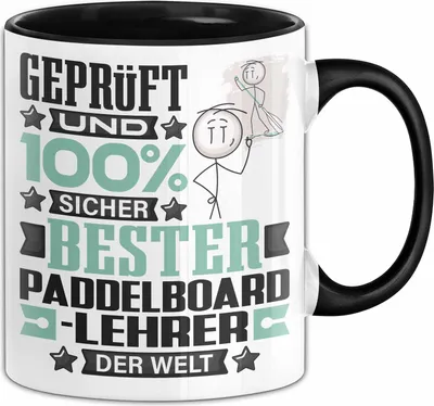 Produktbild von Paddelboard-Lehrer Geschenk Lustiger Spruch für Paddelboard-Lehrer Geschenkidee Bester Paddelboard-Lehrer Der Welt (Schwarz)