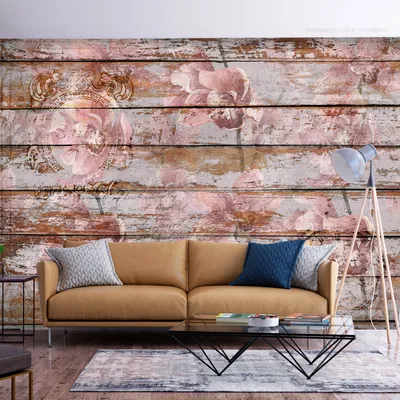Produktbild von Vlies Fototapete Blumen 400x280 cm Tapeten Wandtapete XXL Holzoptik Retro Vintage Natur b-A-10132-a-a
