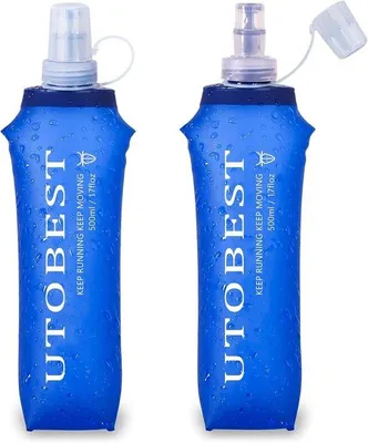 Produktbild von Famanu Faltbare Trinkflasche mit Strohhalm - 350ml / 500ml / 600ml