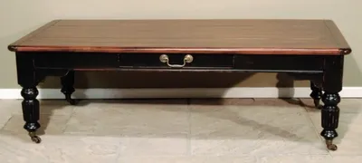 Image de Casa Padrino Table basse de style antique noir / marron look antique 140 x 70 cm - Table d'appoint table de salon baroque style campagnard