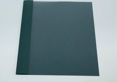 Produktbild von Ösenmappe, Lederstruktur, 6 mm, Farbe dunkelgrün, satinierte Folie, VPE= 100 St.