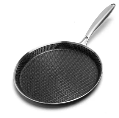 Crêpepfanne 30 cm, antihaftbeschichtet, Edelstahl, induktionsgeeignet