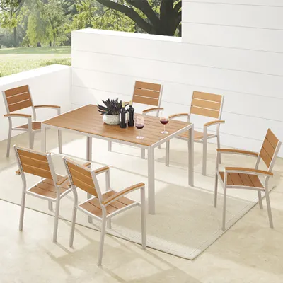 Produktbild von riess-ambiente Moderner Gartenstuhl DESIGNO natur greige Aluminium stapelbar wetterfest Stuhl Terrassenstuhl Balkonstuhl