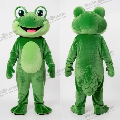 Produktbild von Smaragdgrüner MASTICOT Cartoon-Frosch-Maskottchen