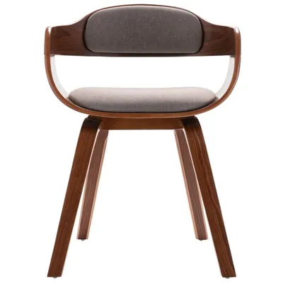 Immagine prodotto di vidaXL Sedia da pranzo taupe in legno curvato e tessuto