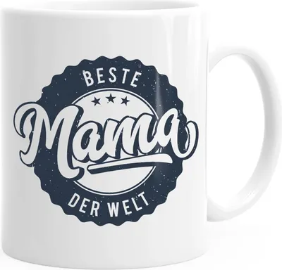 Produktbild von Kaffeetasse Beste Mama der Welt Geschenk Geschenktasse MoonWorks® weiß unisize