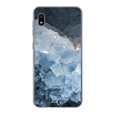 Produktbild von MuchoWow® Handyhülle Schutzhülle Hülle für Samsung Galaxy A10 Naturstein - Kristall - Blau Silikon Softcase Handy Hülle - Schutzhülle