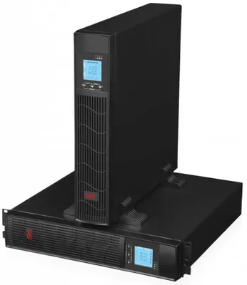 Productafbeelding van EUROCASE Noodstroomvoorziening EA610RT, 1000VA / 1000VA, met USB-poort, RJ45-poort, LCD-display en zuivere sinusgolf