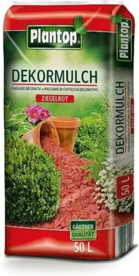 Image de Nohel Garden Paillis d'écorce PLANTOP décoratif rouge 50l