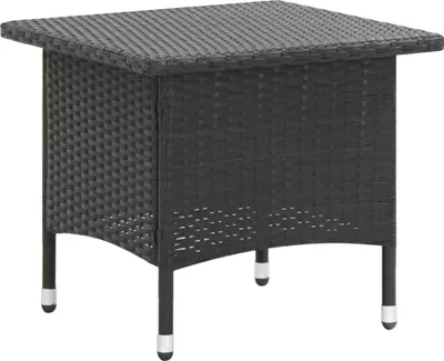 Produktbild von Beistelltisch Schwarz 50x50x47 cm Poly Rattan