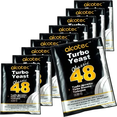 Produktbild von AlcoTec 10 x Turbohefe Classic 48-20% in 5 Tagen TURBO YEAST