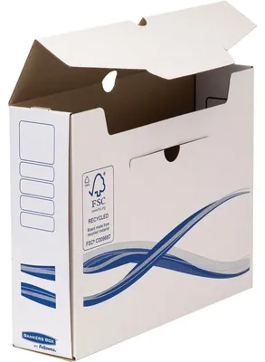 Produktbild von BankersBox Archivschachtel A4+ B:80mm  weiß/blau        10PK