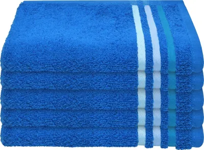 Produktbild von SCHIESSER Gästetuchset Skyline Color | Einfarbig | 5-teilig | 100% Baumwolle | Flauschig & Saugstark | 30x50 cm | Royalblau