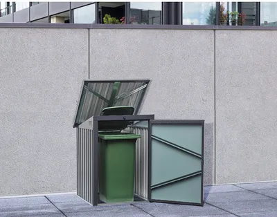 Produktbild von Mülltonnenbox I Metall 104 x 101 x 113 cm anthrazit