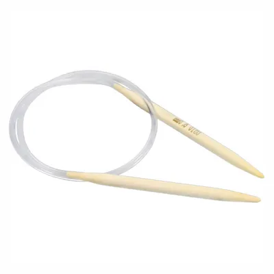 Bambus Rundstricknadel Größe 6,5 mm, 40 cm Stricknadel Holz Natur