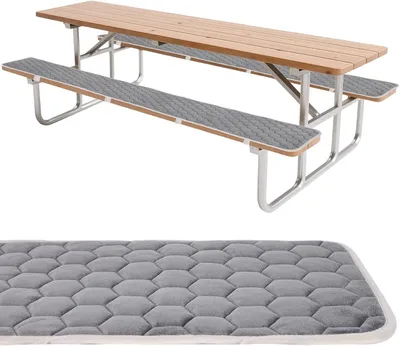 Produktbild von Bierbankauflagen Set, gepolstert, 2-teilig, 220 x 25 cm und 180 x 28 cm, für Bierbänke