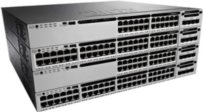 Produktbild von Cisco Catalyst WS-C3850-24U-L, Managed, Gigabit Ethernet (10/100/1000), Power over Ethernet (PoE), Rack-Einbau, 1U