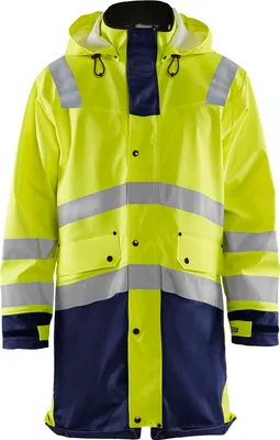 Produktbild von Blakläder High Vis Regenmantel 4326 2005 Level 3 in zwei Farben, Farbe:gelb/marineblau, Größe:M