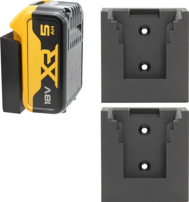 Produktbild von 2x Akkuhalter für DeWALT Akku Wandhalter Akkuwandhalter Wandhalterung Halter 18V