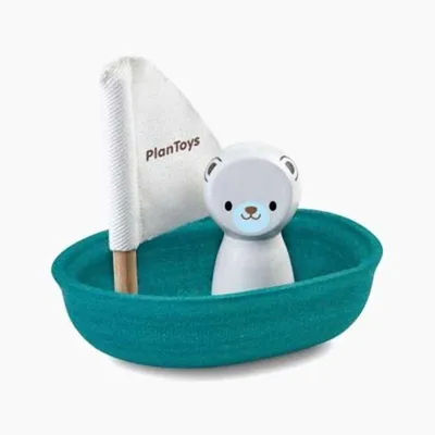 Image de PlanToys Jouet en bois Voilier-Ours polaire